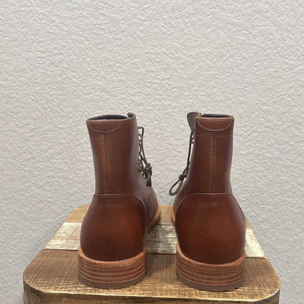Nisolo All Weather Andres Men’s Brandy Leather Boots Size 11.5
